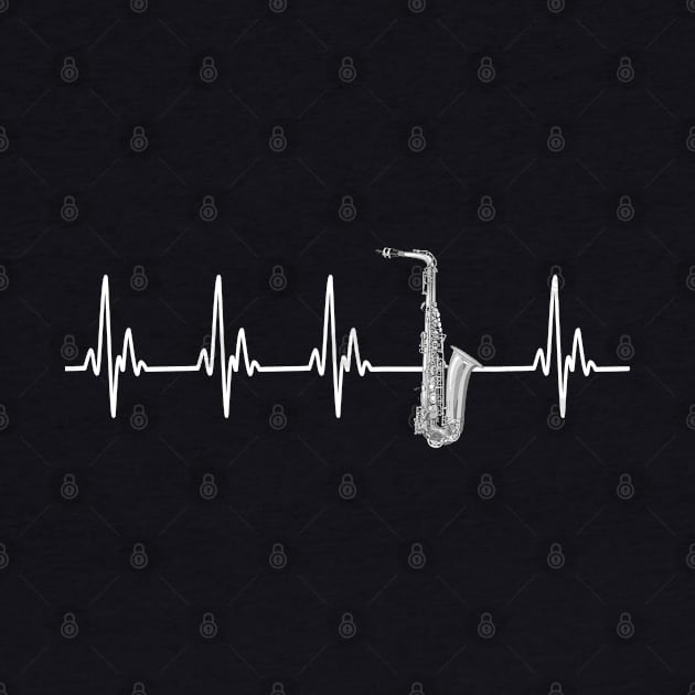 Saxophone Heartbeat Sax Player by macdonaldcreativestudios